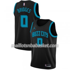 Maillot Homme Charlotte Hornets Miles Bridges 0 2018-19 Jordan Brand City Edition Noir Swingman